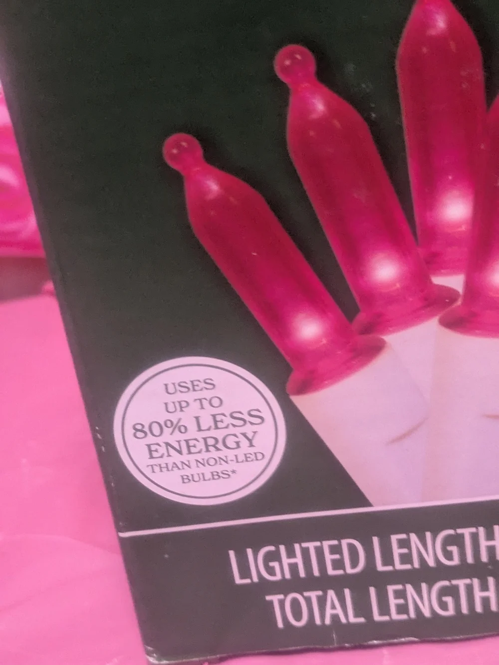Holiday Time Pink Mini LED String Lights - 50 Count